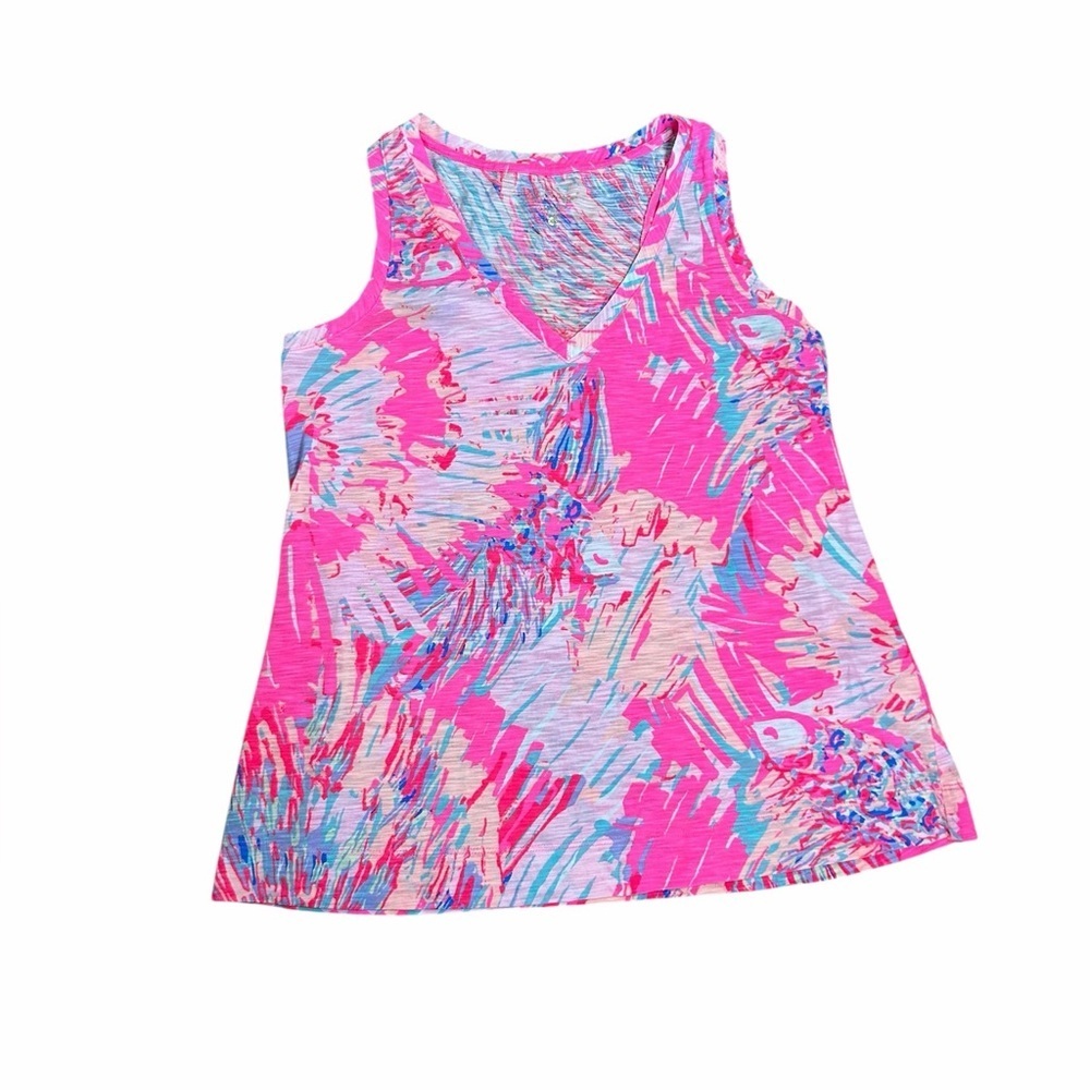 Lilly Pulitzer Jaylynne Tank Pink Never Been Betta Resort Wear Preppy Womens XS